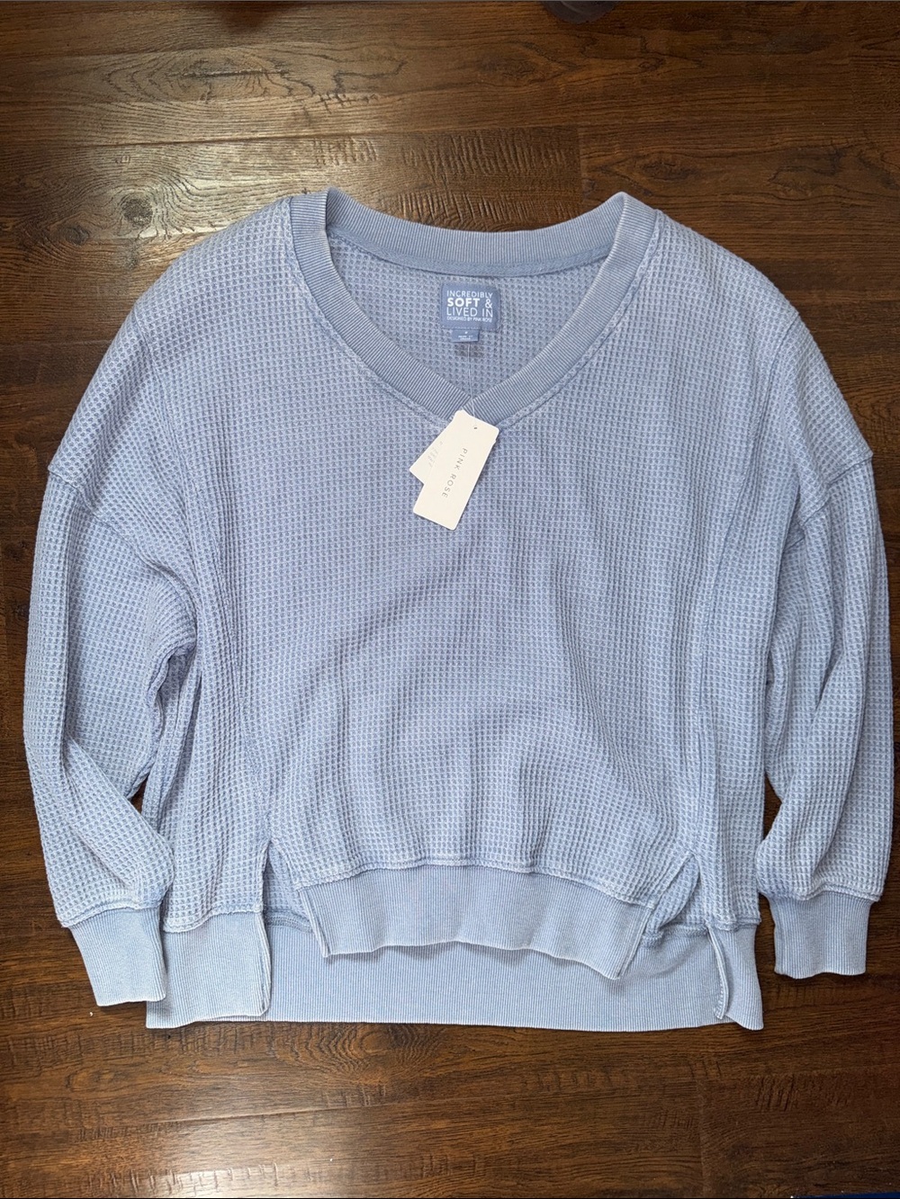 Oversized Waffle Knit Crewneck